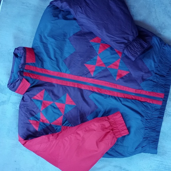 Vintage Northern Spirit Goose Down Quilt Pattern Beautiful Jacket UNISEX - Picture 5 of 10